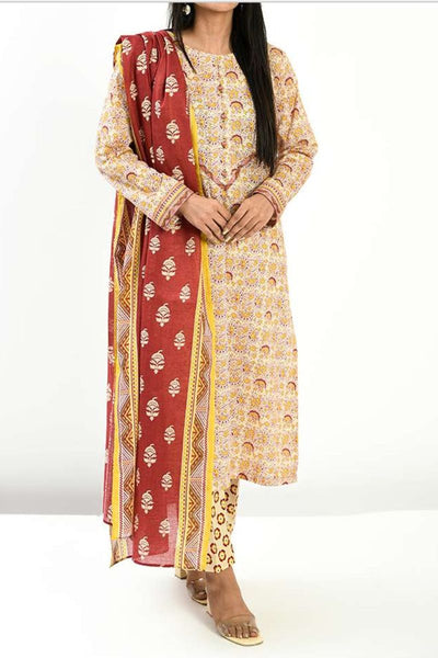 3PC - Printed Lawn - D-2303635-A