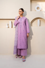 3 Piece - Embroidered Lawn Suit - Mah-jabeen