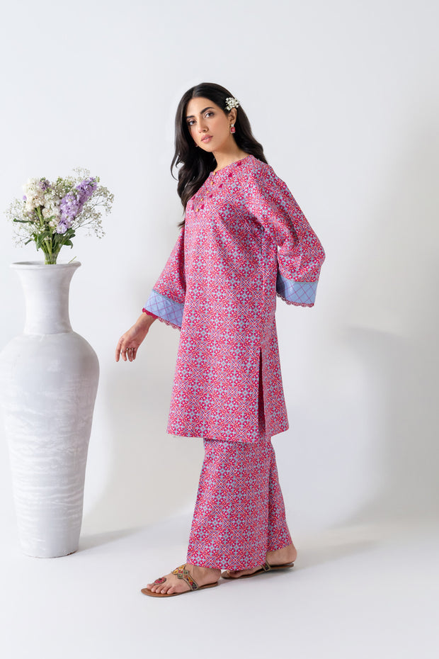 2 Piece - Printed Lawn Suit - Naayaab