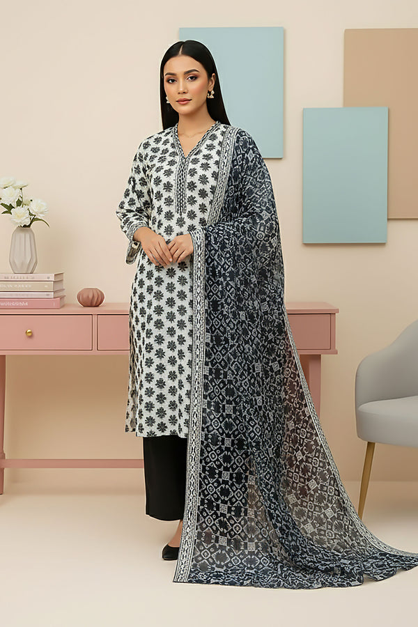3 Piece - Printed Premium Khaddar - V5 - 03