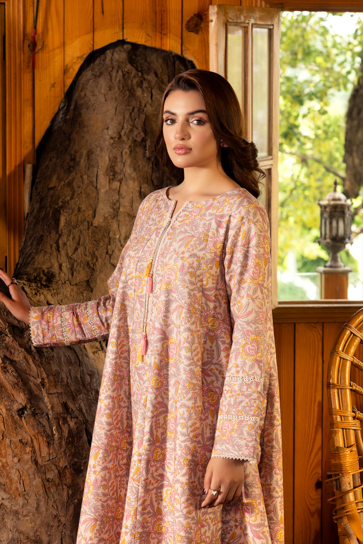 2 Piece - Printed Khaddar Suit - MSV1-08