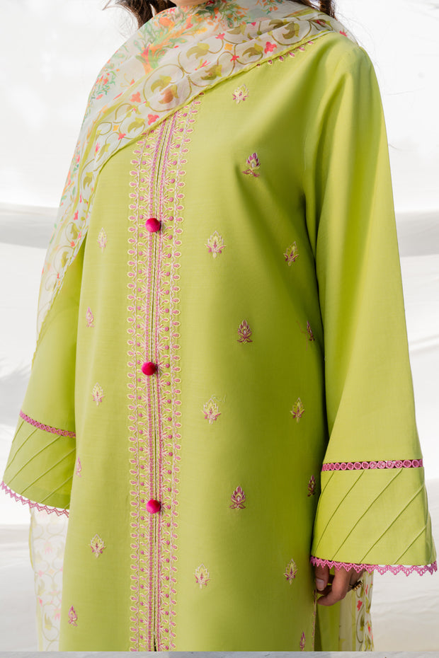 3 Piece - Embroidered Lawn Suit - MKV1-10