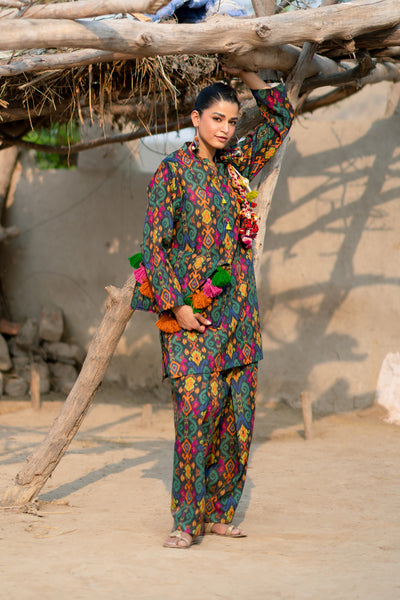 2 Piece - Printed Khaddar Suit - NG-07