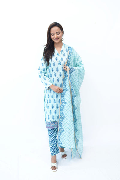 3PC - Printed Lawn - 4534