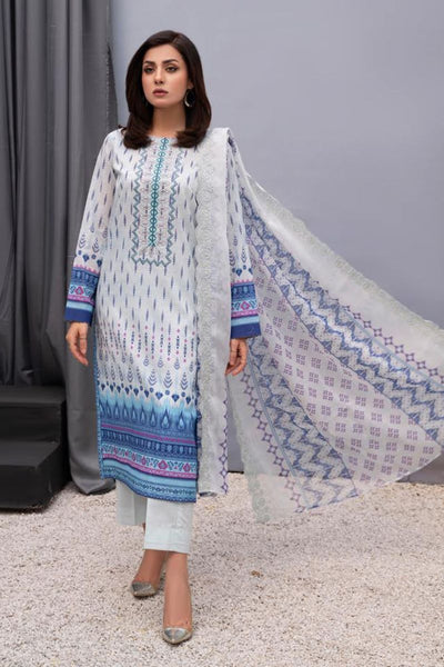 3PC - Digital Printed – Lawn – D09